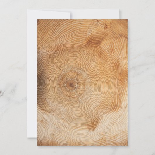 カントリー素朴ウッドハート結婚式招待状 招待状 (裏面)