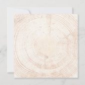 カントリー素朴ウッドバークグリーンボタニカルカスタム 招待状 (裏面)