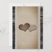 カントリー素朴ウッドバーラップレースヒマワリ結婚ーズ 招待状 (裏面)