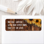 カントリー素朴ウッドバーラ結婚ップ差出人住所 ラベル (インサイチュ)