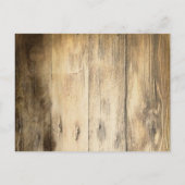 カントリー素朴ウッドバーンウェディングの日付を保存 案内ポストカード (裏面)