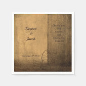 カントリー素朴ウッドバーンヴィンテージウェスタン結婚ズ スタンダードカクテルナプキン (正面)