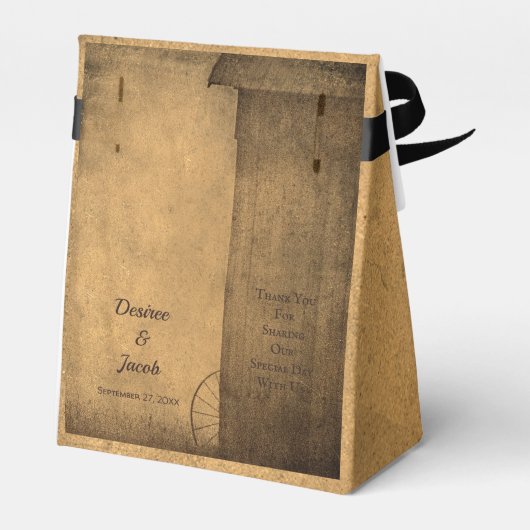 カントリー素朴ウッドバーンヴィンテージウェスタン結婚ズ フェイバーボックス (裏面サイド)