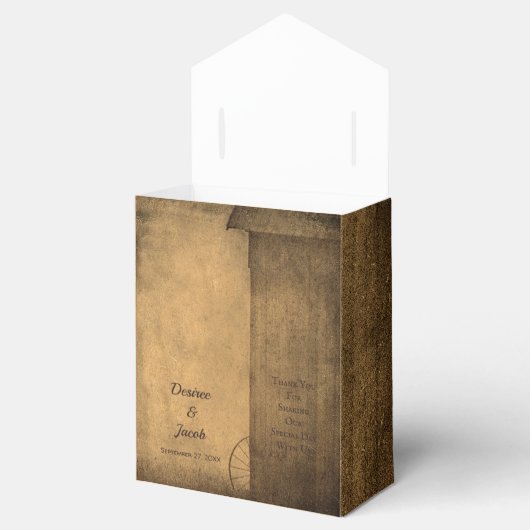 カントリー素朴ウッドバーンヴィンテージウェスタン結婚ズ フェイバーボックス (オープン)