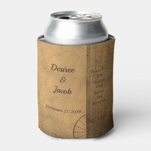 カントリー素朴ウッドバーンヴィンテージウェスタン結婚ズ 缶クーラー (缶正面)