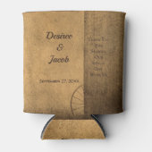 カントリー素朴ウッドバーンヴィンテージウェスタン結婚ズ 缶クーラー (正面)