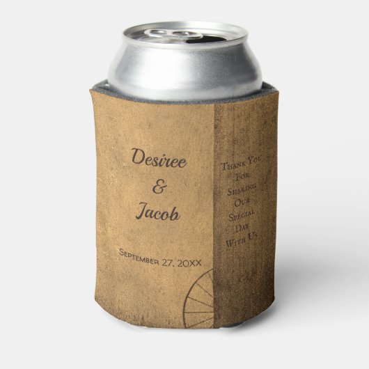 カントリー素朴ウッドバーンヴィンテージウェスタン結婚ズ 缶クーラー (缶裏面)