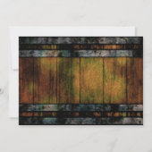 カントリー素朴ウッドフローラ結婚の駆け落ち 案内状 (裏面)