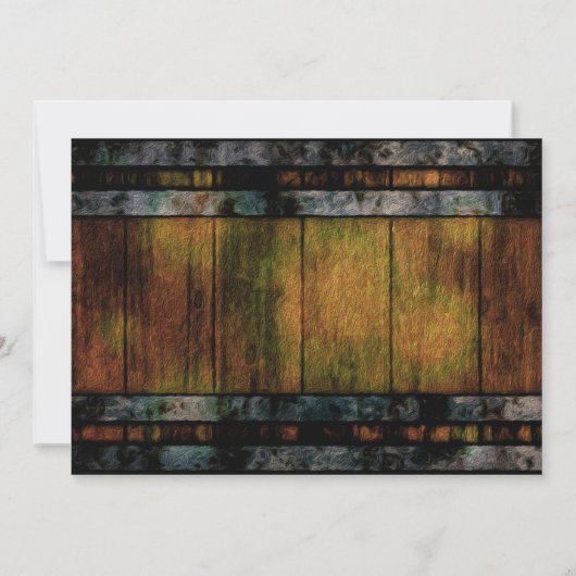 カントリー素朴ウッドフローラ結婚の駆け落ち 案内状 (裏面)