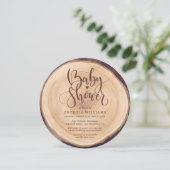 カントリー素朴ウッドベビーシャワー 招待状 (スタンド正面)