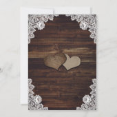カントリー素朴ウッドベビーズブレスブライダルシャワー 招待状 (裏面)