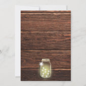 カントリー素朴ウッドメイソンライツリハーサルディナー 招待状 (裏面)