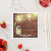 カントリー素朴ウッドメイソンjar文字列ライトツリー スタンダードカクテルナプキン (インサイチュ)