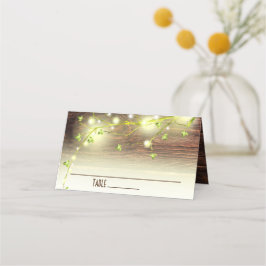 カントリー素朴ウッドメイソンjar文字列ライトツリー プレイスカード