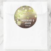 カントリー素朴ウッドメイソンjar文字列ライトツリー ラウンドシール (バッグ)