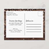 カントリー素朴ウッドメリークリスマス3写真 シーズンポストカード (裏面)