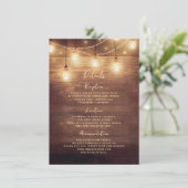 カントリー素朴ウッドライトレース結婚の詳細 エンクロージャーカード (スタンド正面)