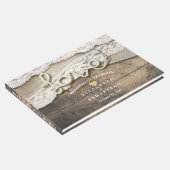 カントリー素朴ウッドラブロープズ結婚ゲストブック ゲストブック (コーナー)