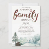 カントリー素朴ウッドランドアニマルズファミリー懇親会 招待状 (正面)