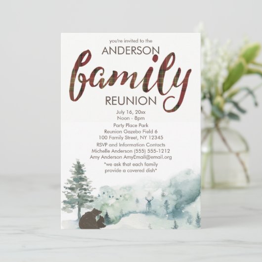 カントリー素朴ウッドランドアニマルズファミリー懇親会 招待状 (スタンド正面)