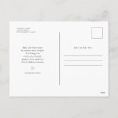 カントリー素朴ウッドリースメリークリスマス シーズンポストカード (裏面)