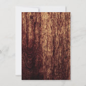 カントリー素朴ウッドレース結婚式招待状 招待状 (裏面)