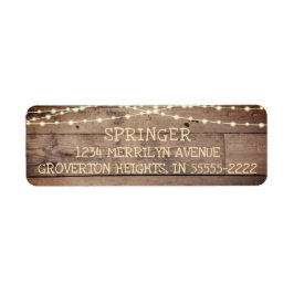 カントリー素朴ウッド妖精のストリングライト ラベル