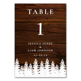 カントリー素朴ウッド秋秋の冬の結婚式 テーブルナンバー