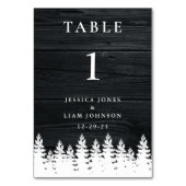 カントリー素朴ウッド秋秋の冬の結婚式 テーブルナンバー (裏面)