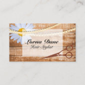 カントリー素朴ウッド美容師ライトヴィンテージ 名刺 (正面)
