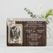 カントリー素朴ウッド5年記念招待状 招待状 (スタンド正面)