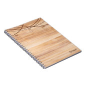 カントリー素朴ウッド&メイソンジャースバーンパーソナライズされた ノートブック (右側)