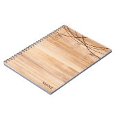 カントリー素朴ウッド&メイソンジャースバーンパーソナライズされた ノートブック (左側)