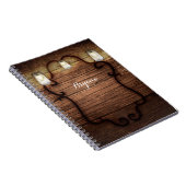 カントリー素朴ウッド&ライトメイスンジャース ノートブック (右側)