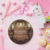 カントリー素朴ウッド&ライトメイスンジャーズ結婚ズ ペーパープレート (パーティー)