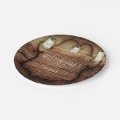 カントリー素朴ウッド&ライトメイスンジャーズ結婚ズ ペーパープレート (アングル)