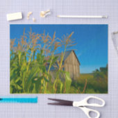 カントリー素朴オールドバーンブルーグリーンファーム 薄葉紙 (クラフト)