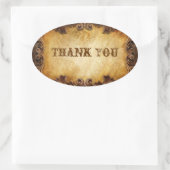 カントリー素朴カウボーイウェスタン結婚ズ 楕円形シール (バッグ)