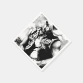 カントリー素朴カウボーイクール炭スケッチ スタンダードカクテルナプキン (角)