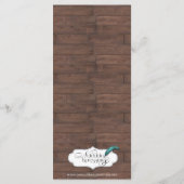 カントリー素朴カウボーイハットバーベッドワイヤ結婚のメニュー メニュー (裏面)