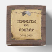 カントリー素朴カウボーイハット結婚式の引き出物ボックス フェイバーボックス (上部)