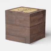 カントリー素朴カウボーイハット結婚式の引き出物ボックス フェイバーボックス (裏面サイド)