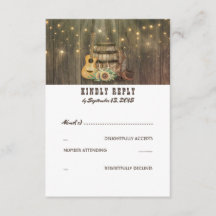 カントリー素朴カウボーイブーツウェディングRSVP