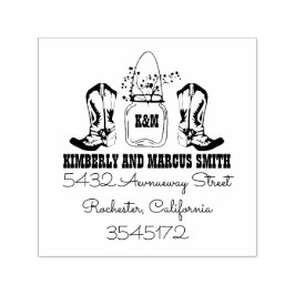 カントリー素朴カウボーイブーツメイスンジャー セルフインキングスタンプ