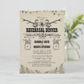 カントリー素朴カウボーイブーツリハーサルディナー 招待状 (スタンド正面)