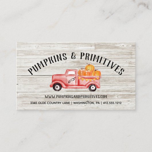 カントリー素朴カンプキンファームハウスウッド 名刺 (正面)