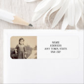 カントリー素朴ガール差出人住所ラベル ラベル (インサイチュ)