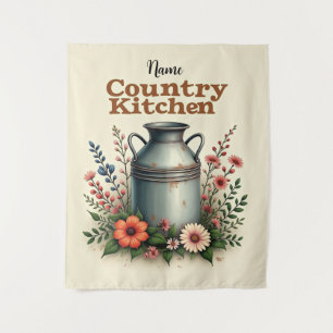 カントリー素朴キッチンウォールアート – [名前]のFarmhou タペストリー