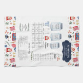 カントリー素朴キッチンコンバージョンモノグラム キッチンタオル (横)