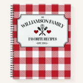 カントリー素朴キッチンファミリークックブック ノートブック (正面)